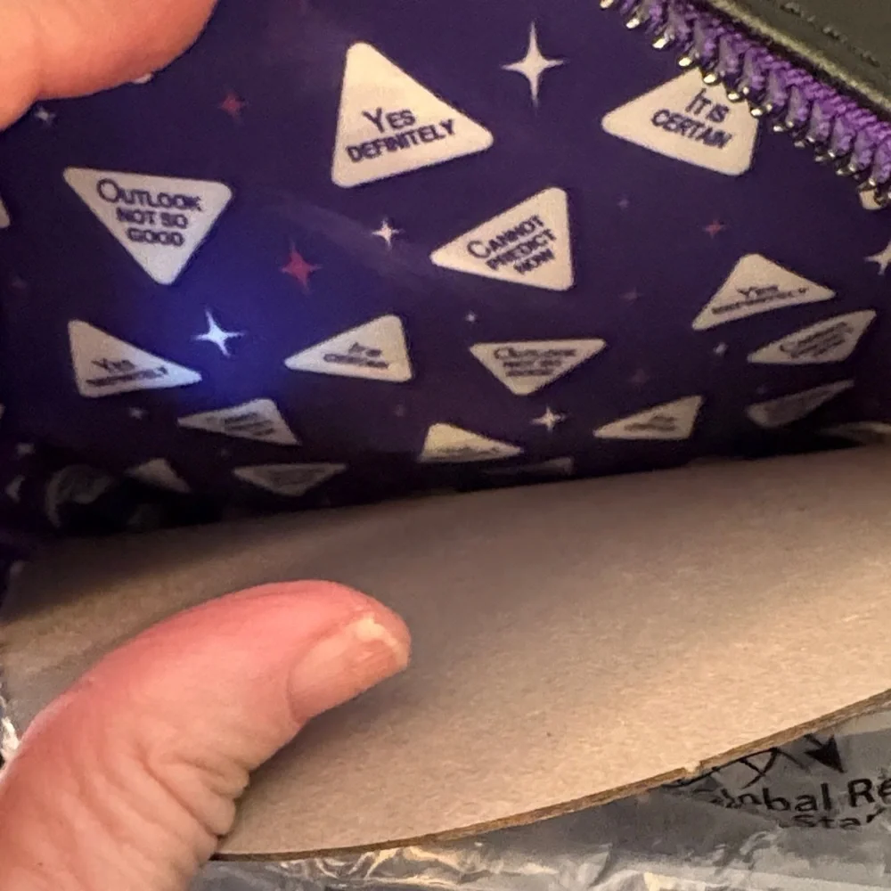 Loungefly Purple and Black Magic 8-Ball Backpack